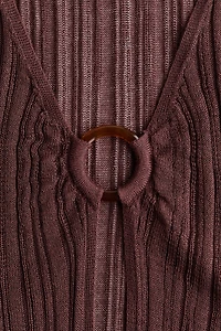 Robe de plage en tricot côtelé