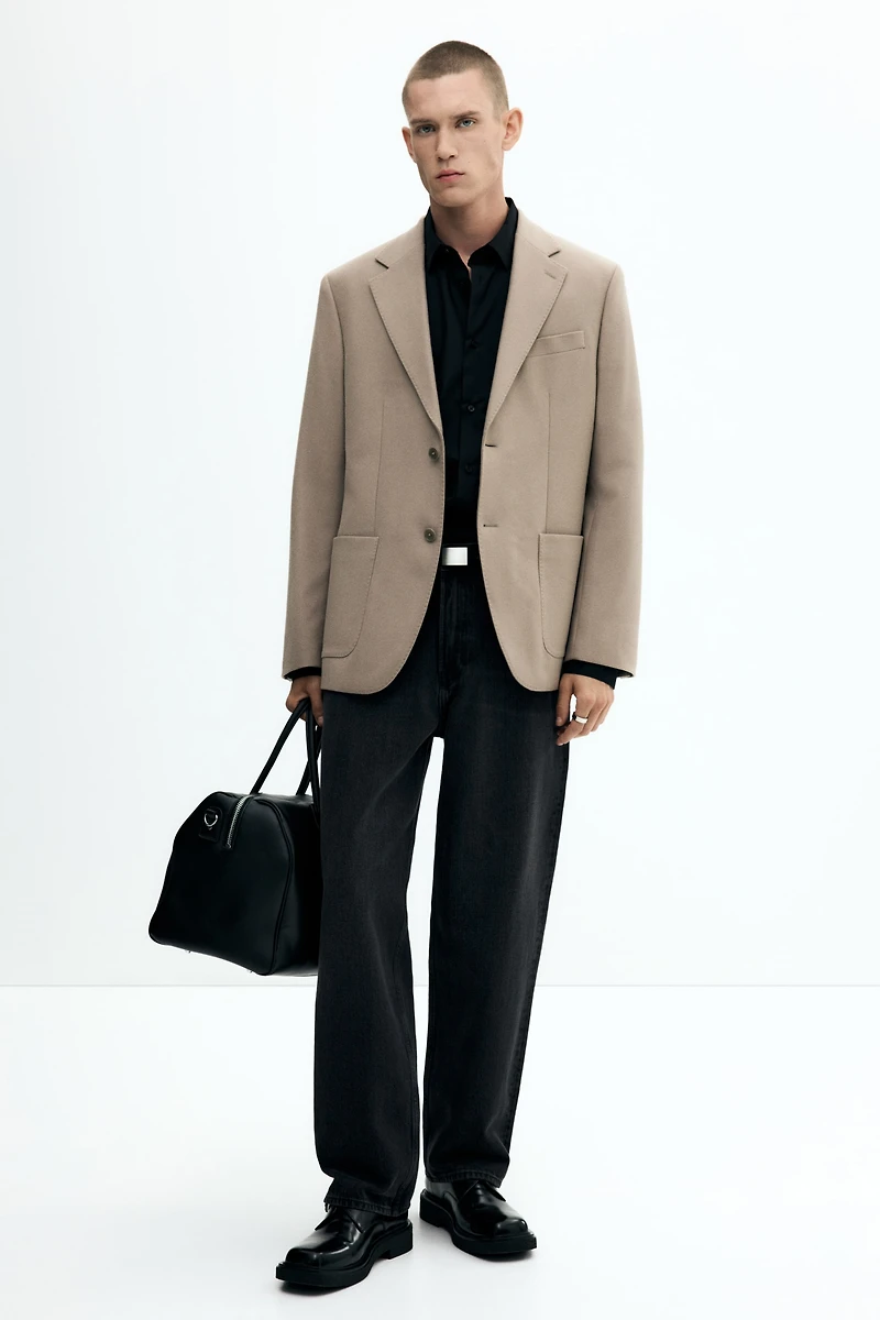 Regular-Fit Cashmere-Blend Jacket