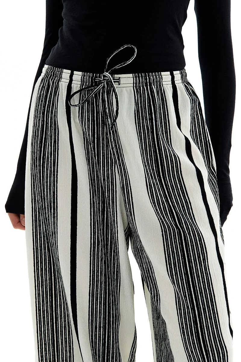 Textured Jersey Drawstring Pants