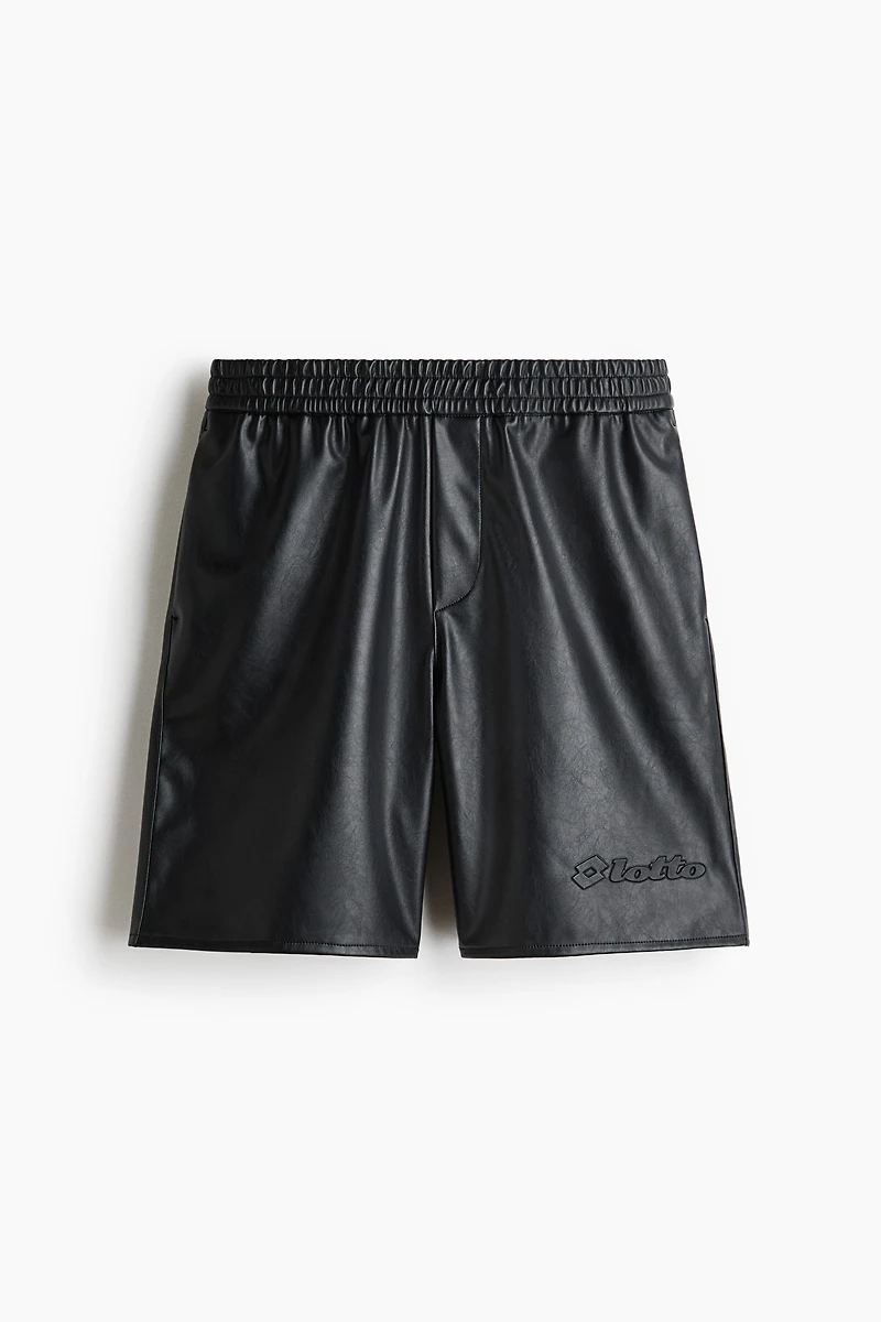 Relaxed-Fit Coated Shorts