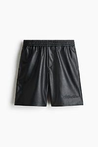 Relaxed-Fit Coated Shorts