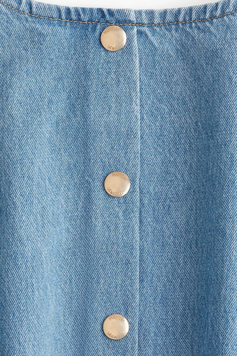 Robe droite en denim