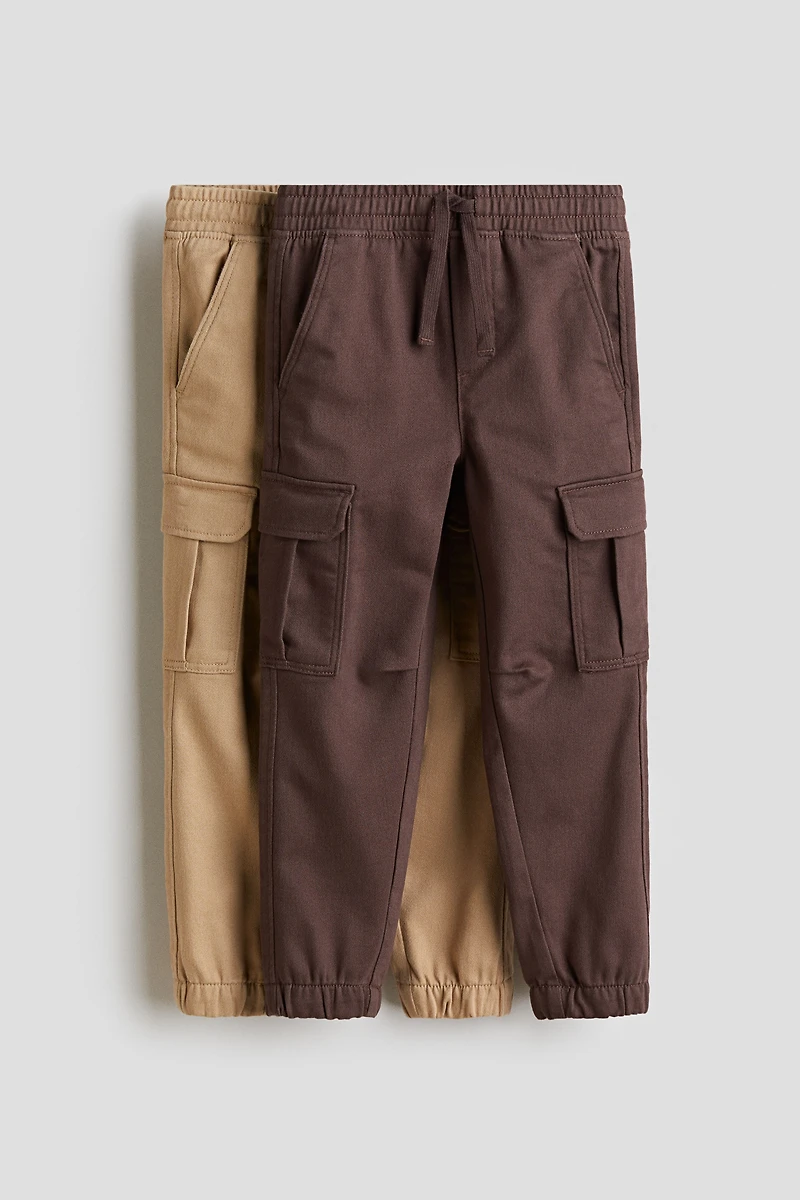 Lot de 2 pantalons jogging cargo