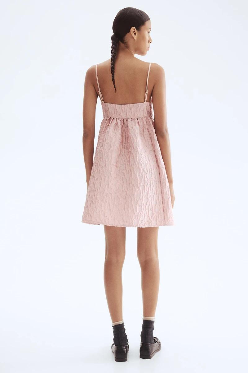 Jacquard-Weave Strappy Dress