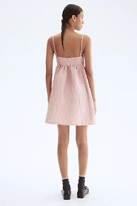 Jacquard-Weave Strappy Dress