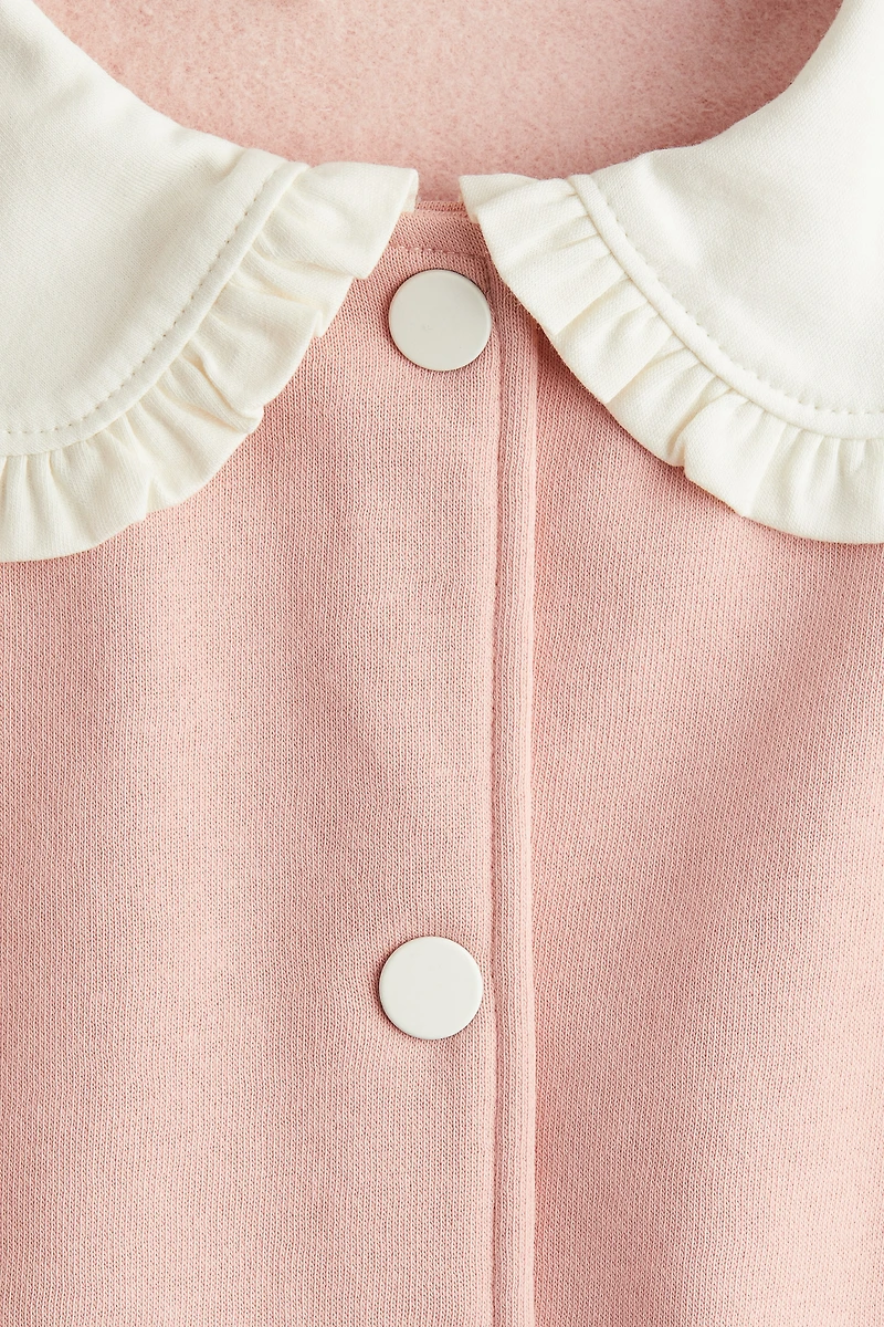 Printed Sweatshirt Cardigan