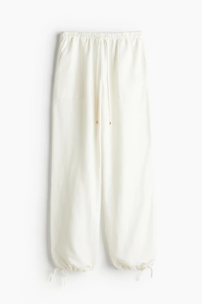 Linen-blend Pull-on Pants