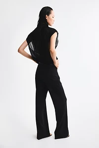 Straight-Leg Pants with Belt