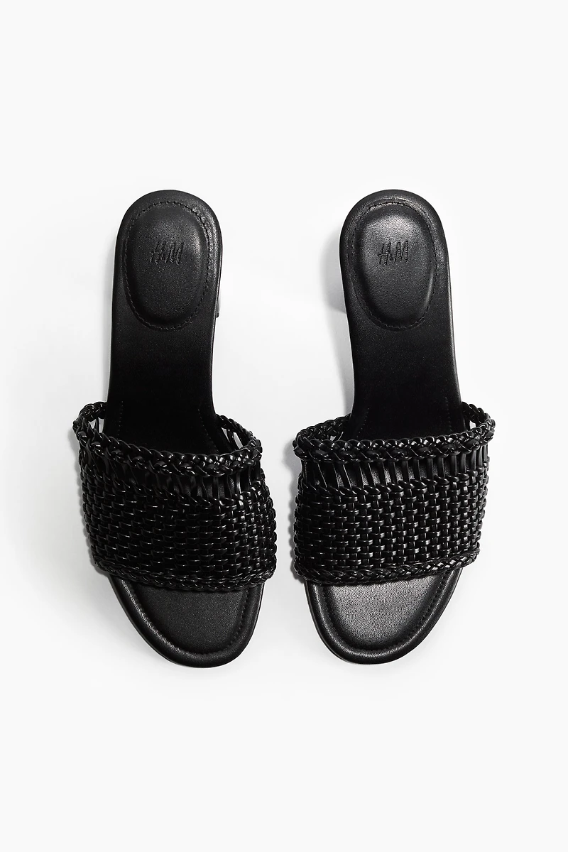 Braided Sandals with Heel