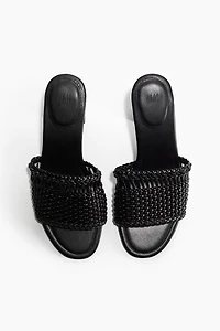 Braided Sandals with Heel