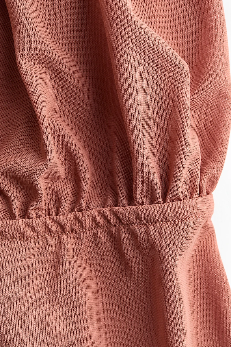 Draped-Panel Halterneck Top