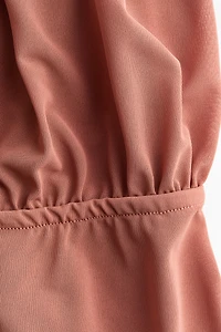 Draped-Panel Halterneck Top