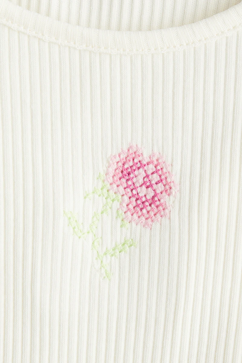 Débardeur avec motif brodé