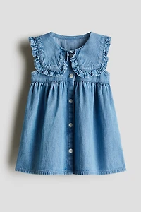 Denim Dress with Sailor Collar