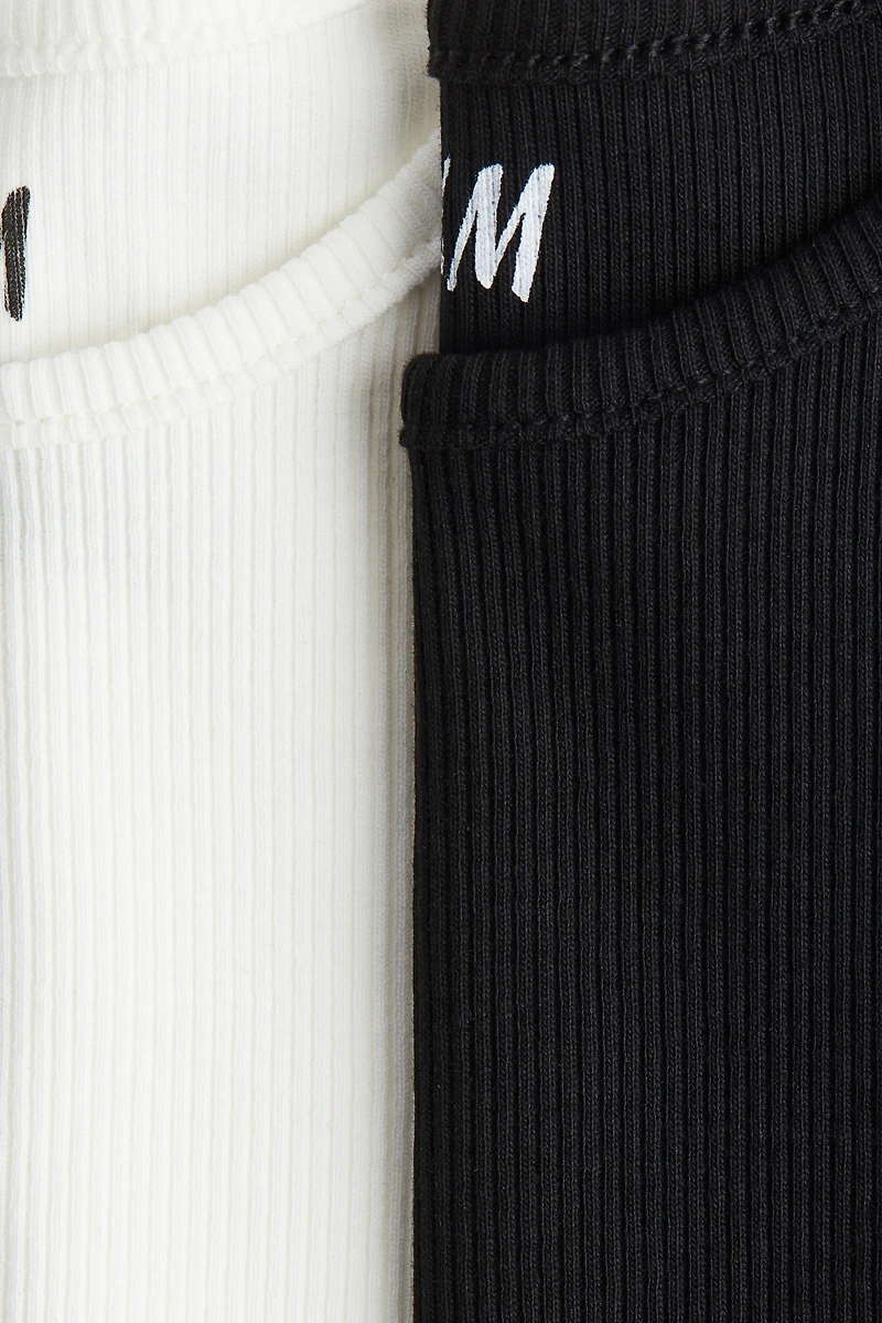 2-Pack Ribbed Cotton T-Shirts