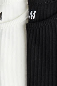 2-Pack Ribbed Cotton T-Shirts