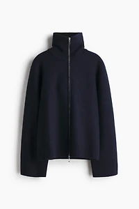 Wool Cardigan with Zipper