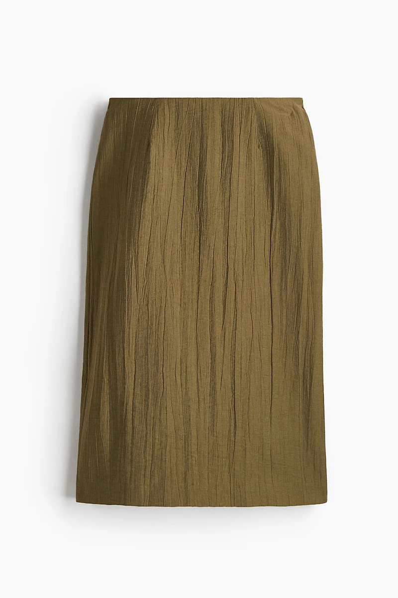 Crinkled Pencil Skirt