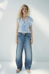 Jean ample taille haute