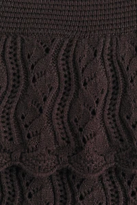 Crochet-Look Tiered Skirt