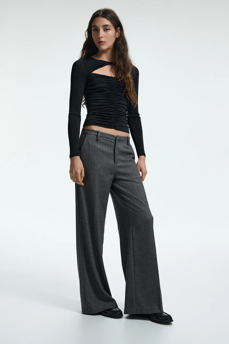 Wide-Leg Dress Pants