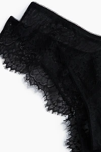 2-Pack Lace Brazilian Briefs