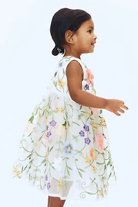 Embroidered Organza Dress