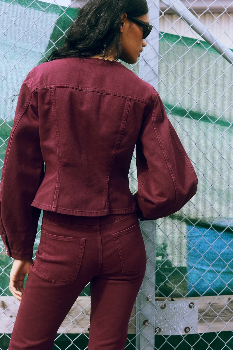 Defined-Waist Twill Shirt