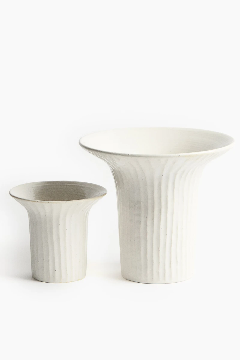 Textured Stoneware Vase