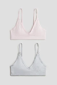 2-Pack Picot-Trimmed Crop Tops