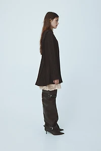 Lace-Trimmed Shirt Dress