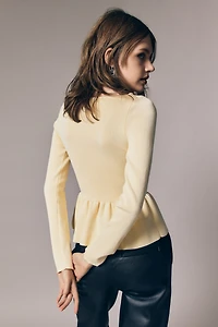 Knit Peplum Top