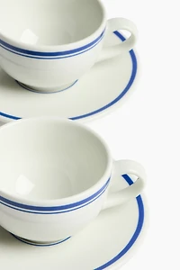 2-Pack Cappuccino Cup and Saucer