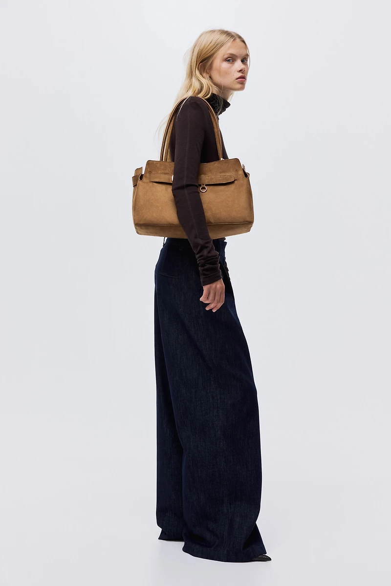 Strap-Detail Tote Bag