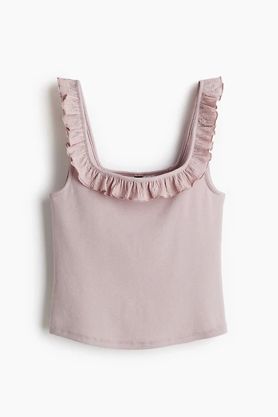 Ruffle-Trimmed Tank Top