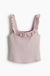 Ruffle-Trimmed Tank Top