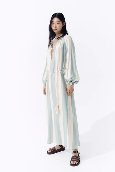 Oversized Tie-Belt Dress