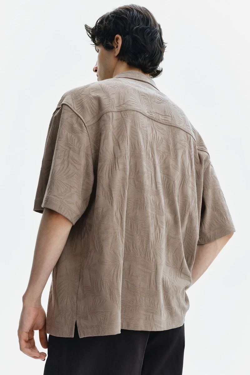 Relaxed-Fit Jacquard-Jersey Resort Shirt
