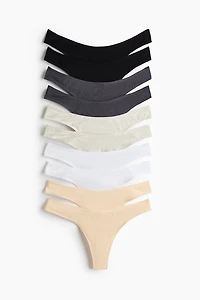 Lot de 10 culottes Thong en coton