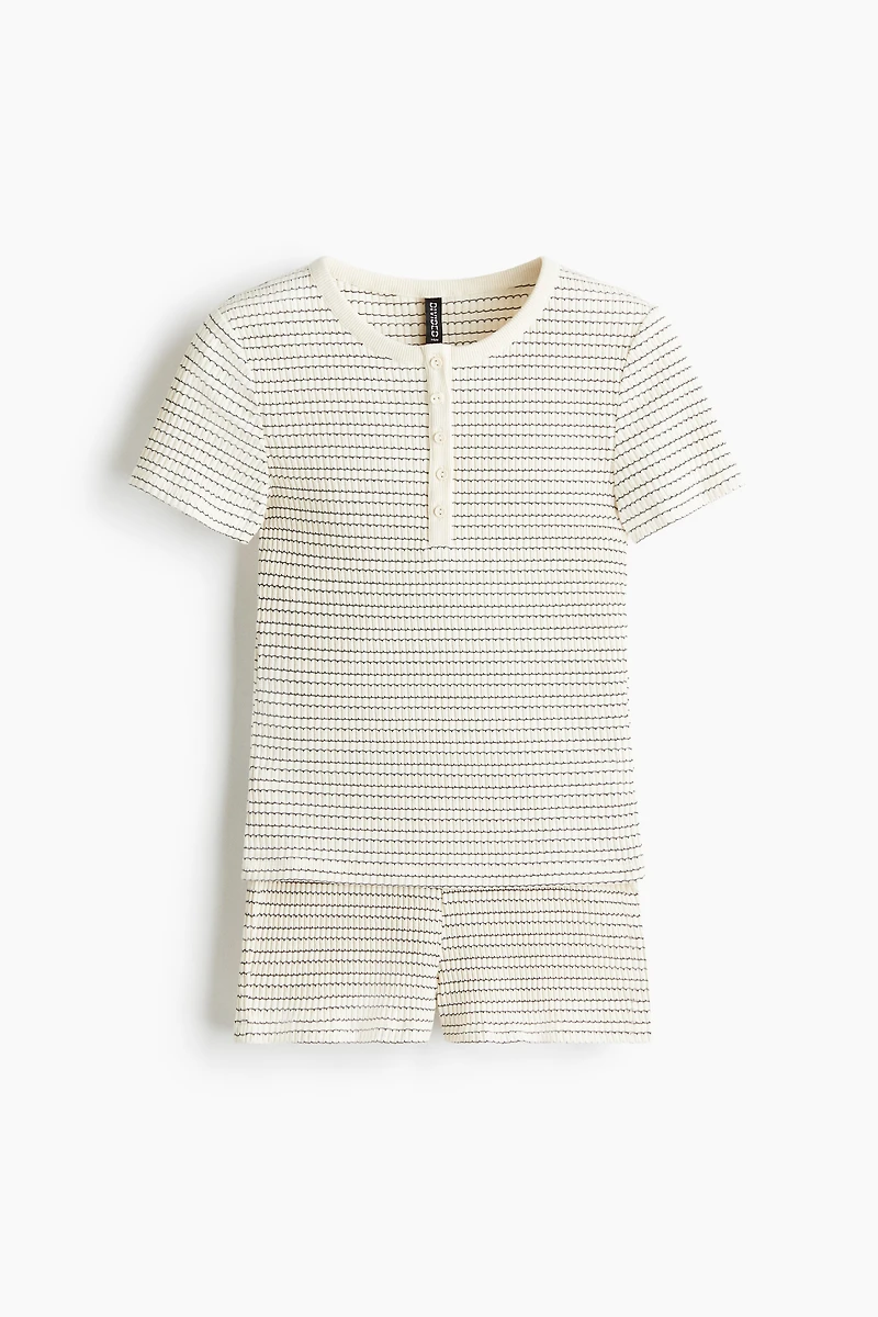 2-Piece Ribbed Jersey Set