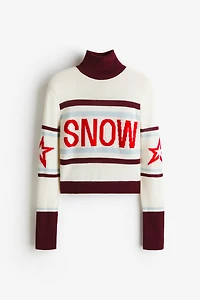 Chandail en tricot intarsia laine