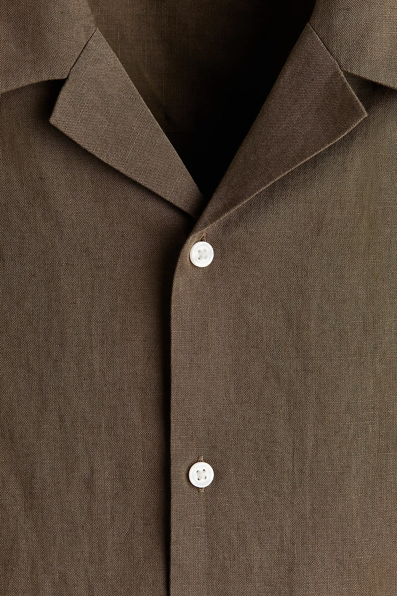 Relaxed-Fit Linen-Blend Resort Shirt