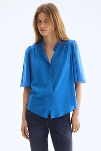 Cotton-Blend Blouse