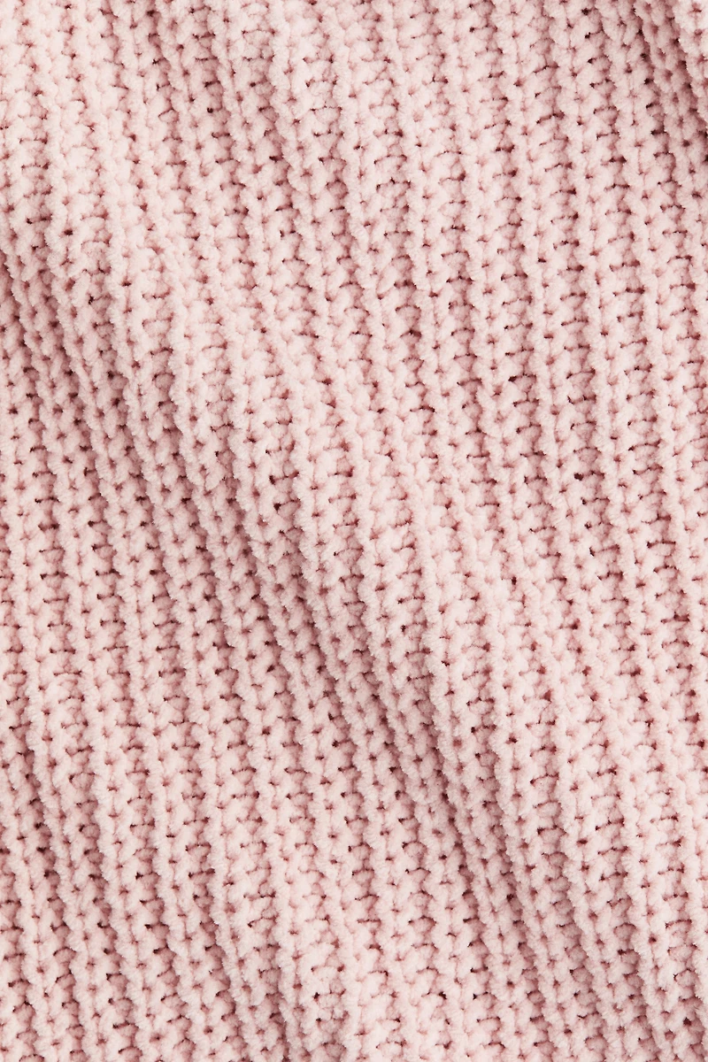 Appliquéd Chenille-Knit Sweater