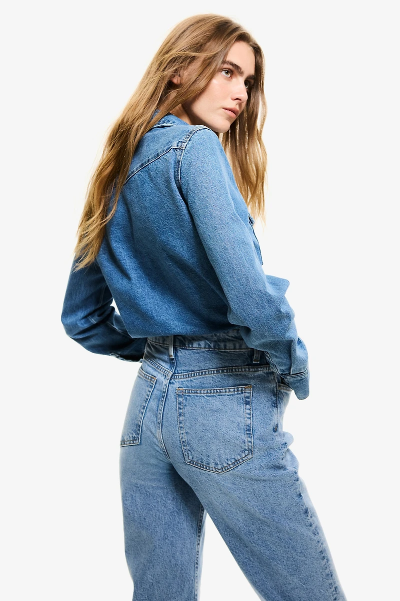 Mom Slim-Fit High-Waist Ankle Jeans