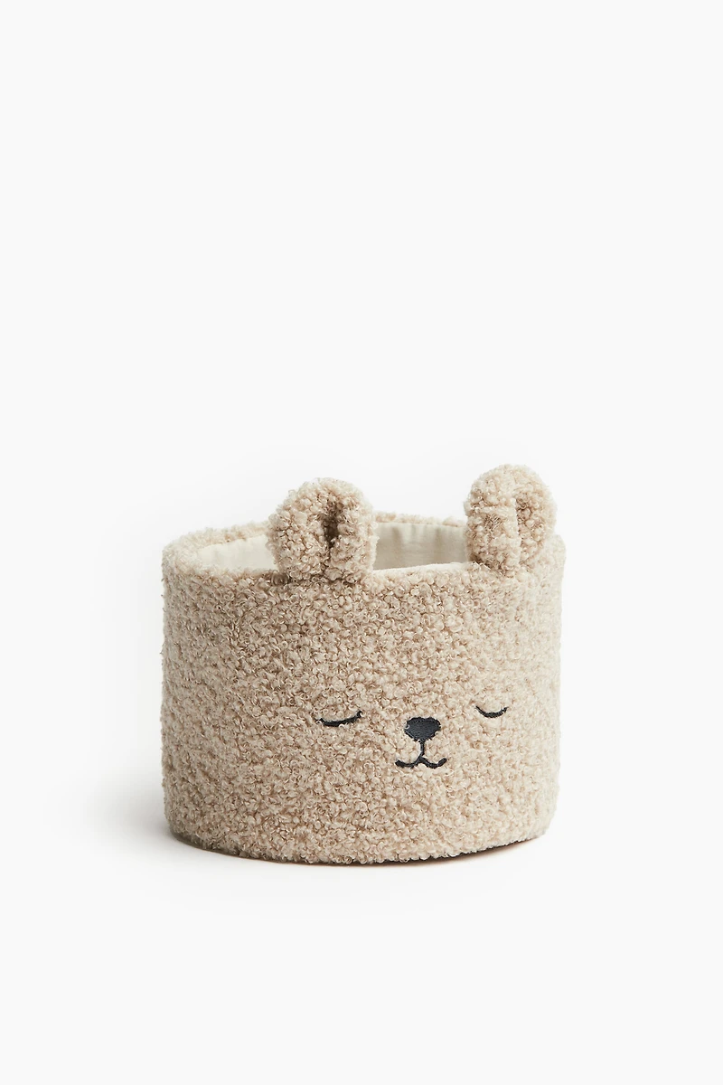 Teddy Fleece Storage Basket