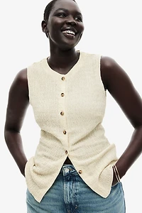 Textured Jersey Vest