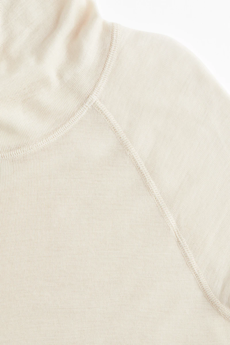 Wool Hooded Sports Top