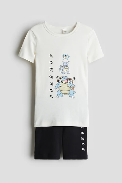Snug-Fit Printed Cotton Pajamas