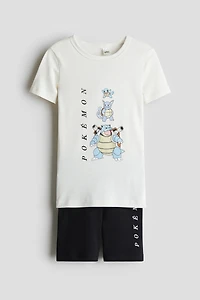 Snug-Fit Printed Cotton Pajamas